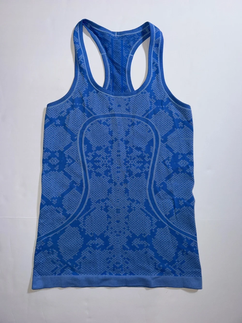 Lululemon Blue Patterned Seamless Racerback Tank Size 4